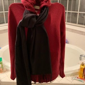 Black 100% cashmere scarf